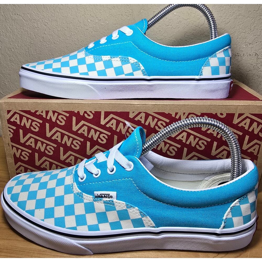 Brand New Vintage Vans Blue Checkerboard with Box Youth/Mens 6.5, Womens Size 8 - Picture 3 of 7